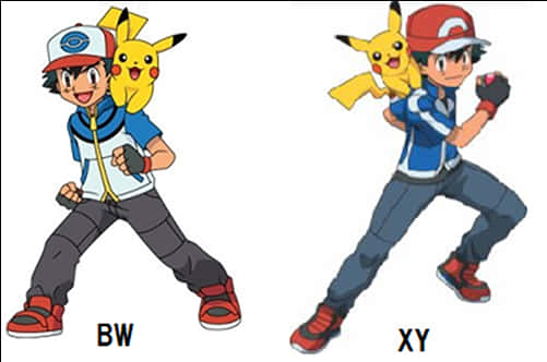 Ash Ketchum B W X Y Evolution PNG image