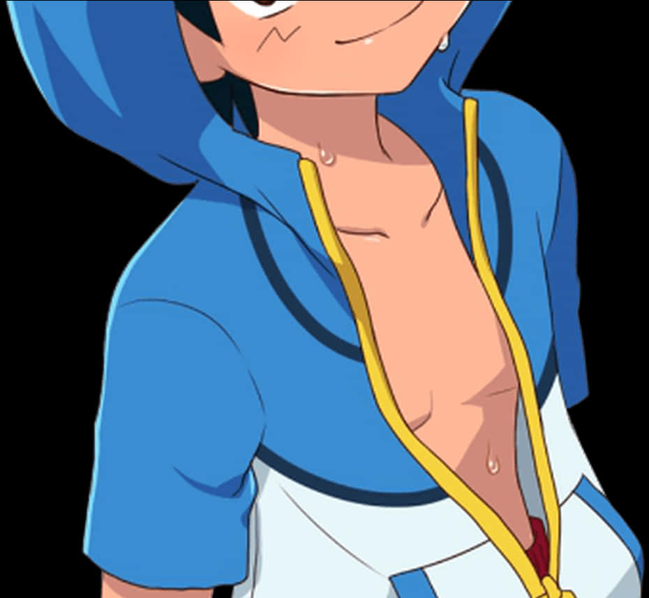 Ash Ketchum Close Up Animated Character PNG image