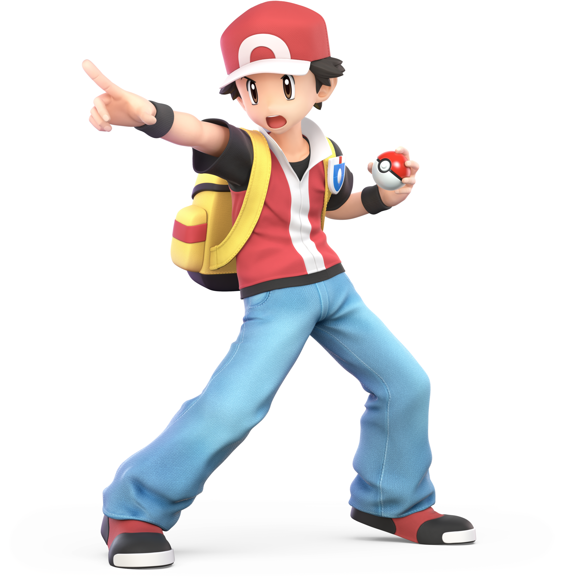 Ash Ketchum Pokemon Trainer Pointing PNG image