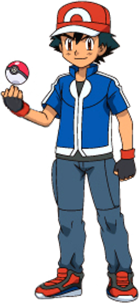 Ash Ketchum Pokemon Trainer Pose PNG image