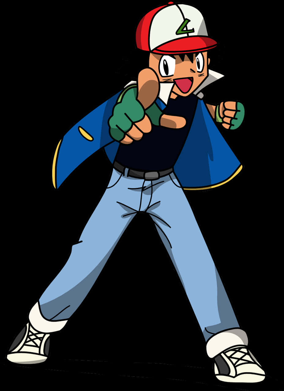 Ash Ketchum Readyfor Battle PNG image