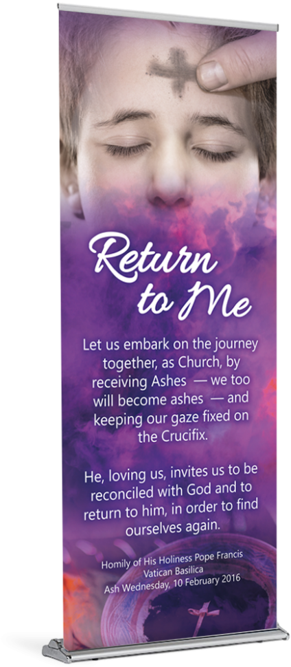 Ash Wednesday Bannerwith Quote PNG image
