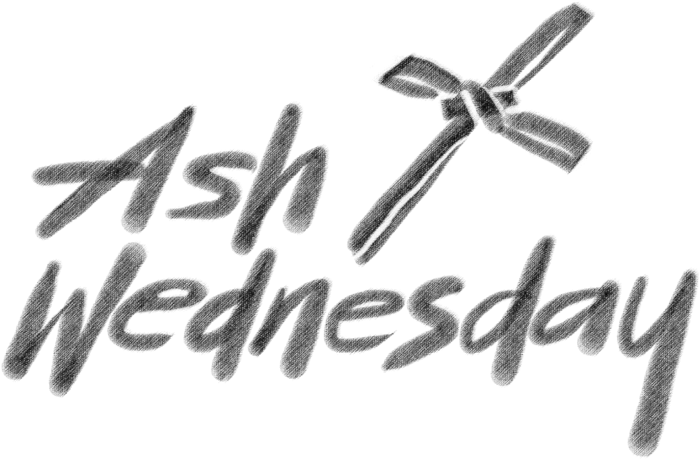 Ash Wednesday Chalkboard Text PNG image