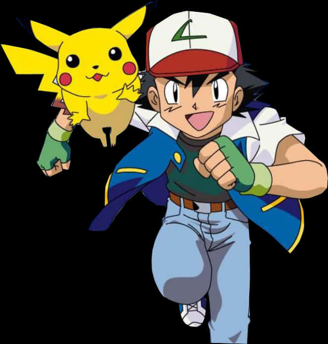 Ashand Pikachu Adventure Ready PNG image