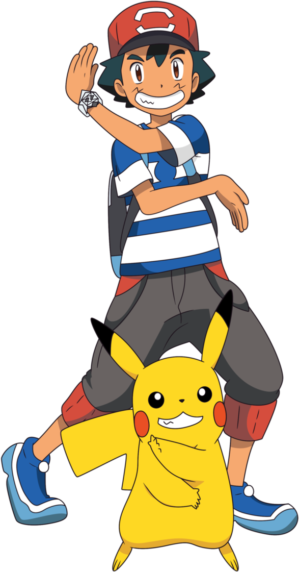 Ashand Pikachu Pose PNG image