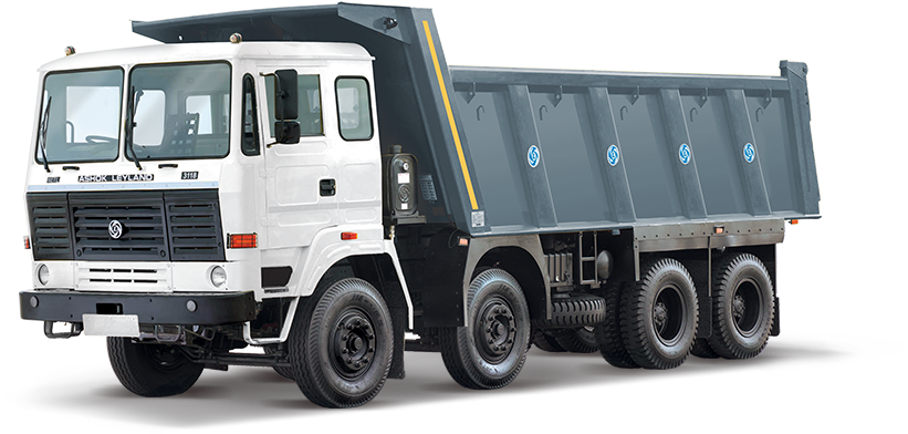 Ashok Leyland3118 Tipper Truck PNG image