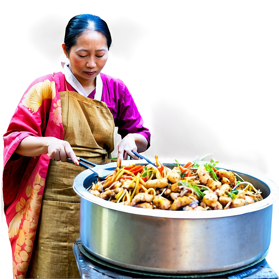 Asian Street Food Cooking Png Hwd95 PNG image