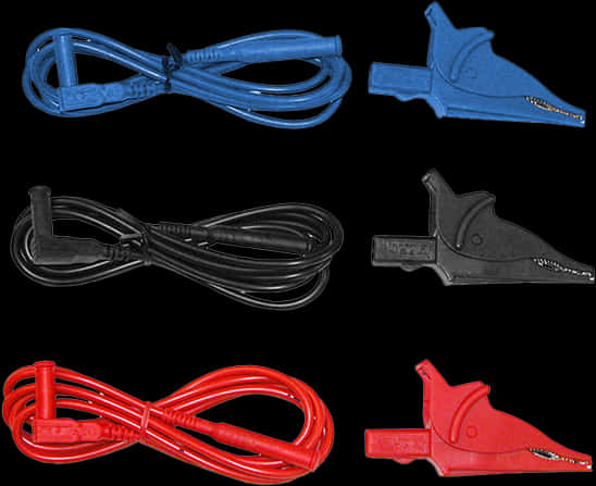 Assorted Alligator Clip Cables PNG image