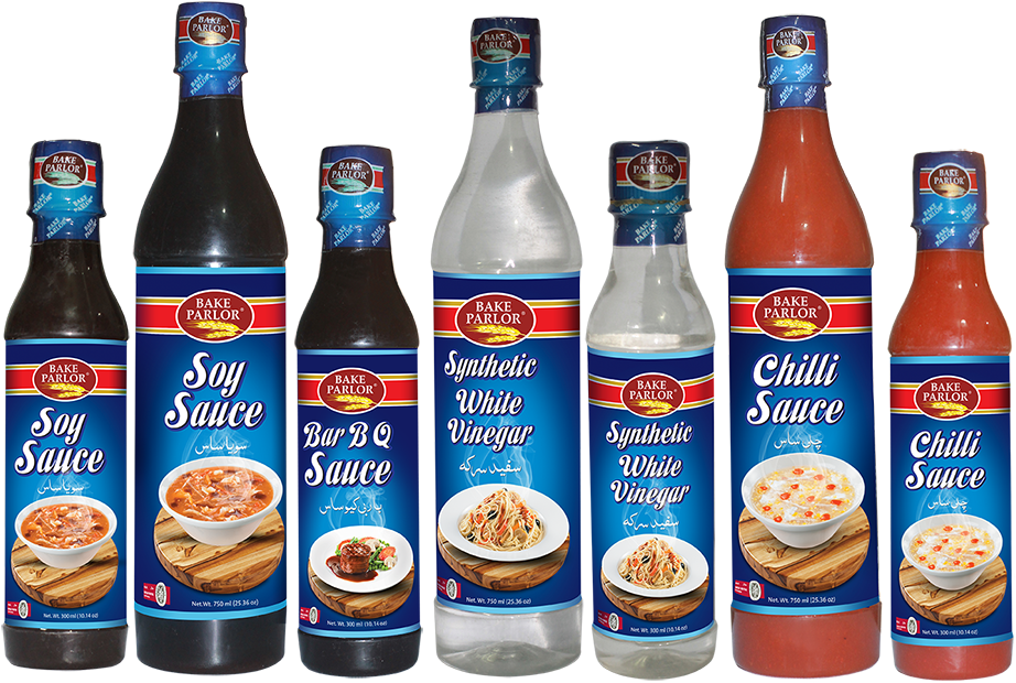 Assorted Bake Parlor Saucesand Vinegar PNG image