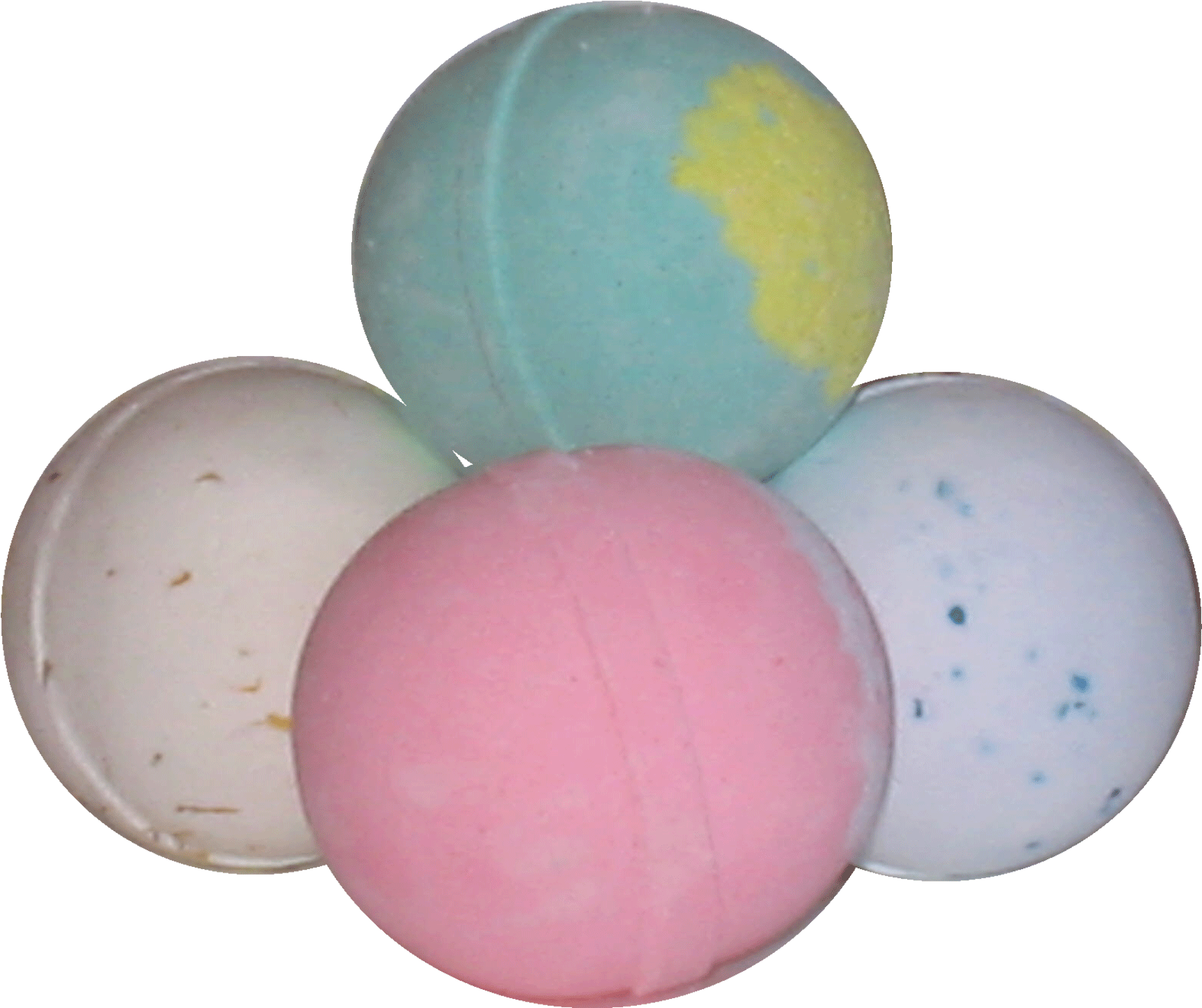 Assorted Bath Bombs Collection PNG image