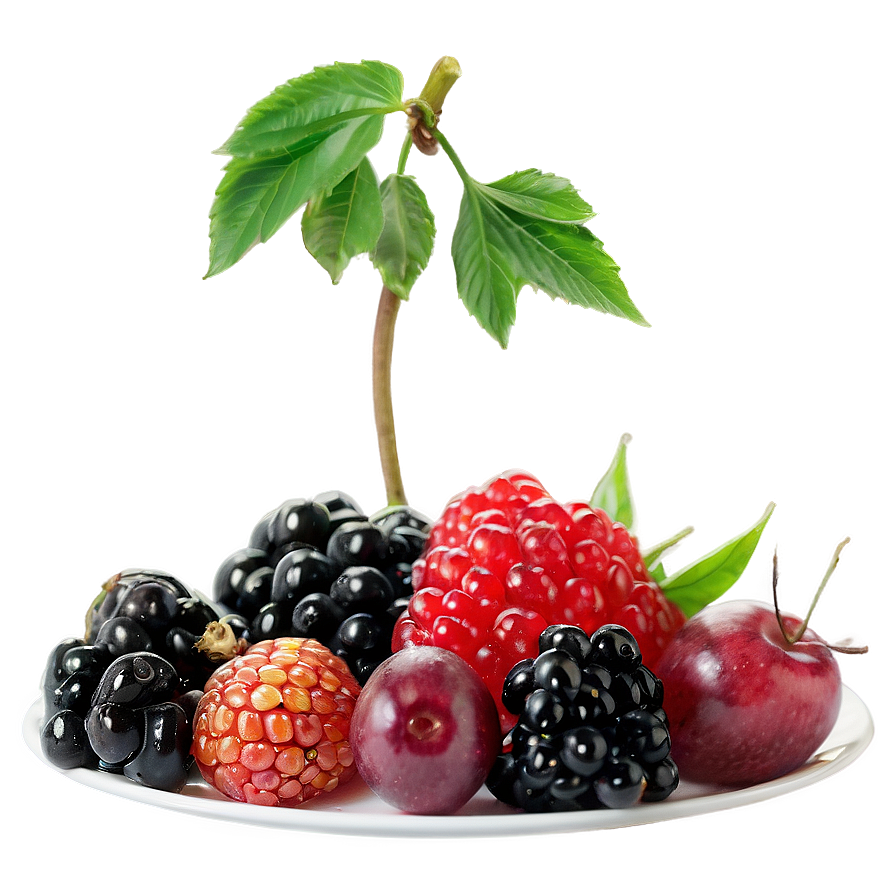 Assorted Berries Plate Png Tuh PNG image