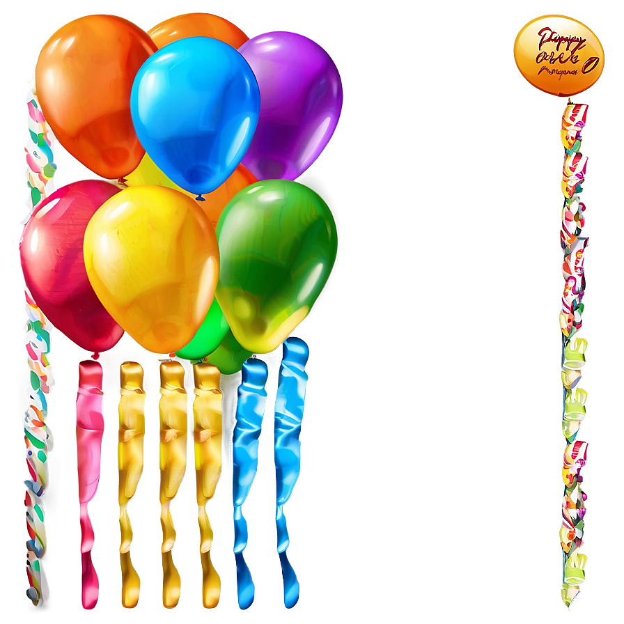 Assorted Birthday Balloon Png 06272024 PNG image