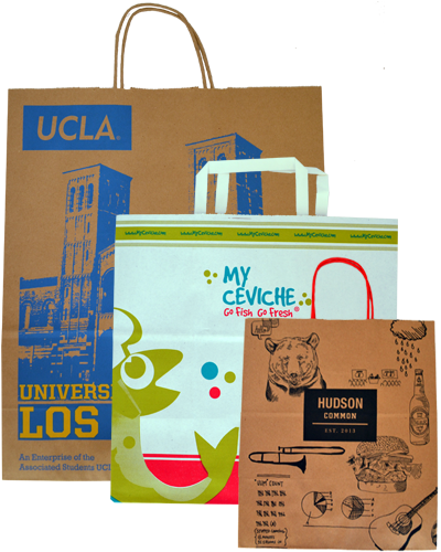 Assorted Branded Shopping Bags PNG image