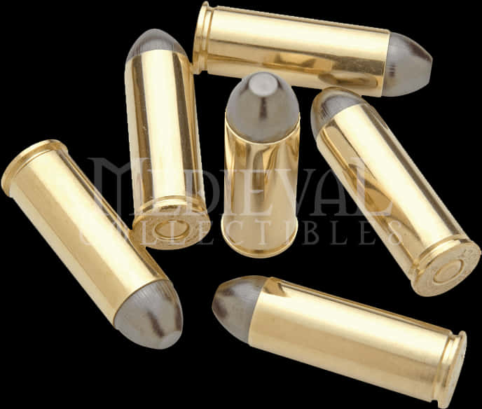 Assorted Bullets Black Background PNG image