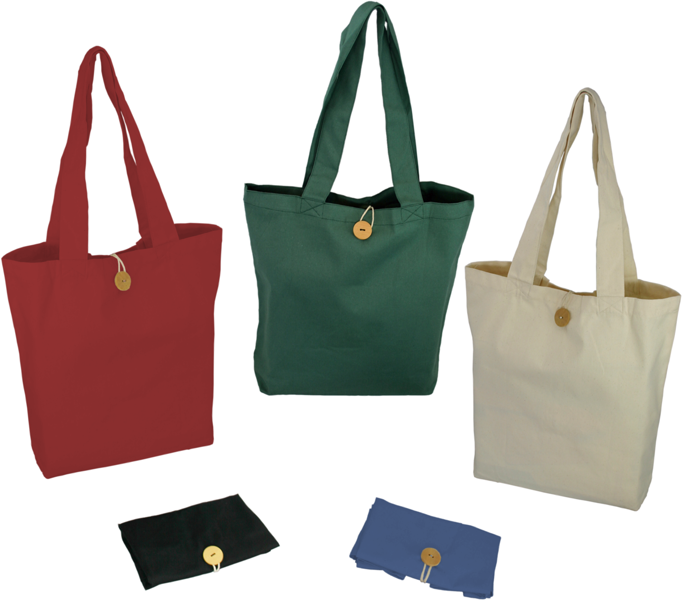 Assorted Canvas Tote Bags PNG image
