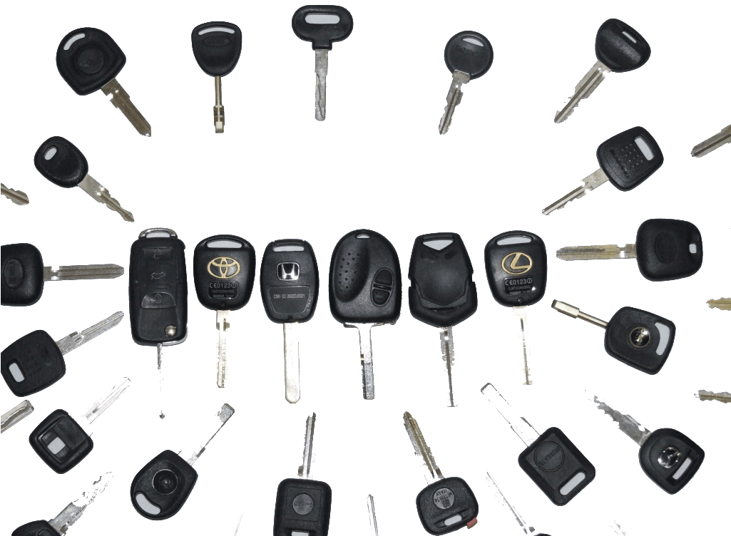 Assorted Car Keys Collection PNG image