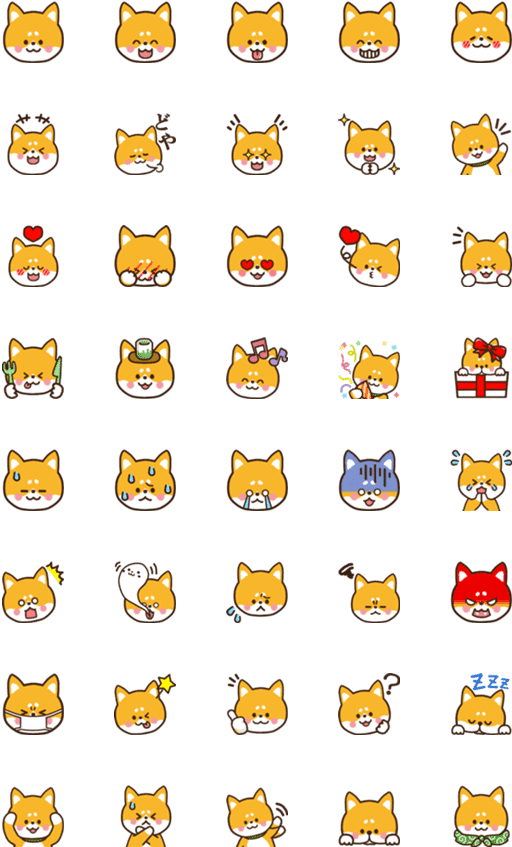 Assorted Cat Emoji Collection PNG image