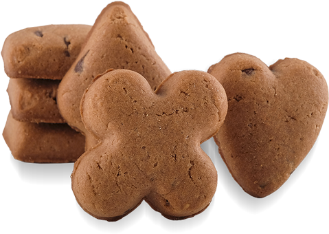 Assorted_ Chocolate_ Cookies_ Shaped_ Like_ Hearts_and_ Flowers PNG image