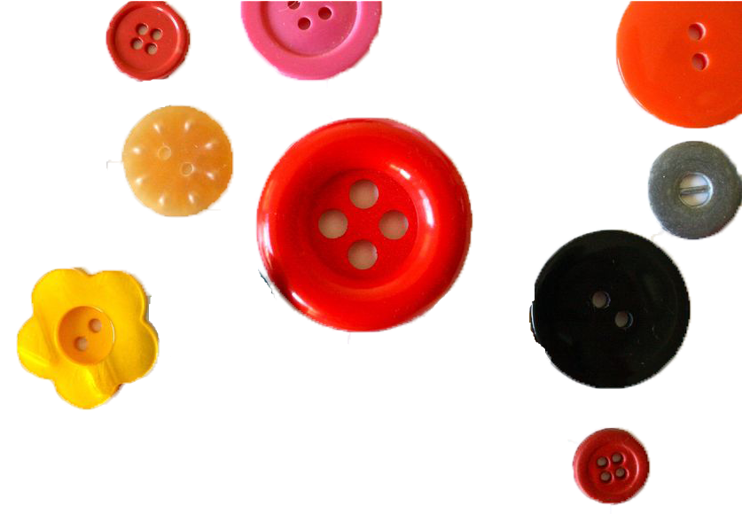 Assorted Clothing Buttons Transparent Background PNG image