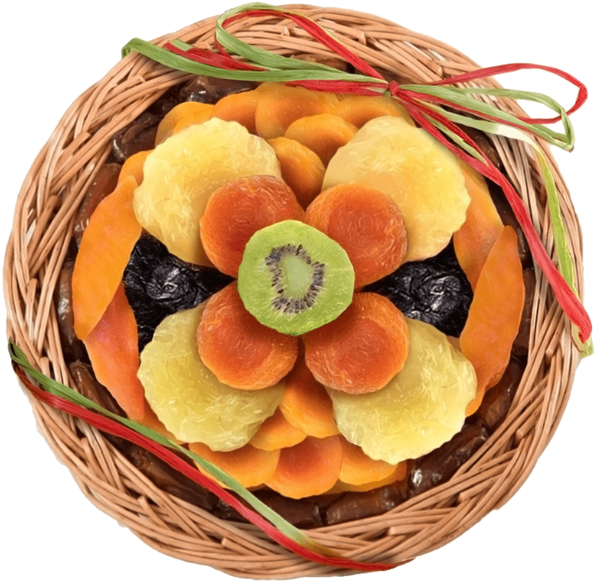 Assorted Dried Fruit Basket PNG image