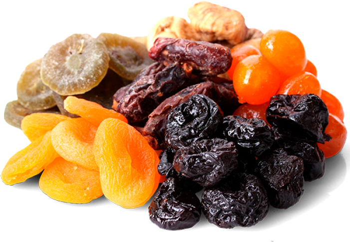 Assorted Dried Fruits Selection PNG image