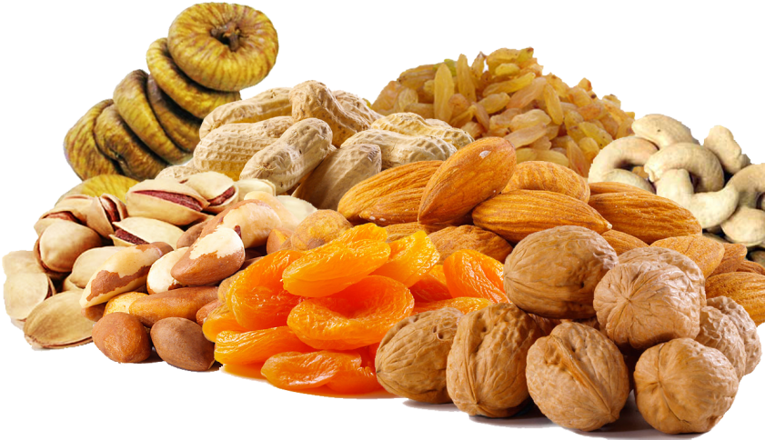 Assorted Dry Fruits Collection PNG image