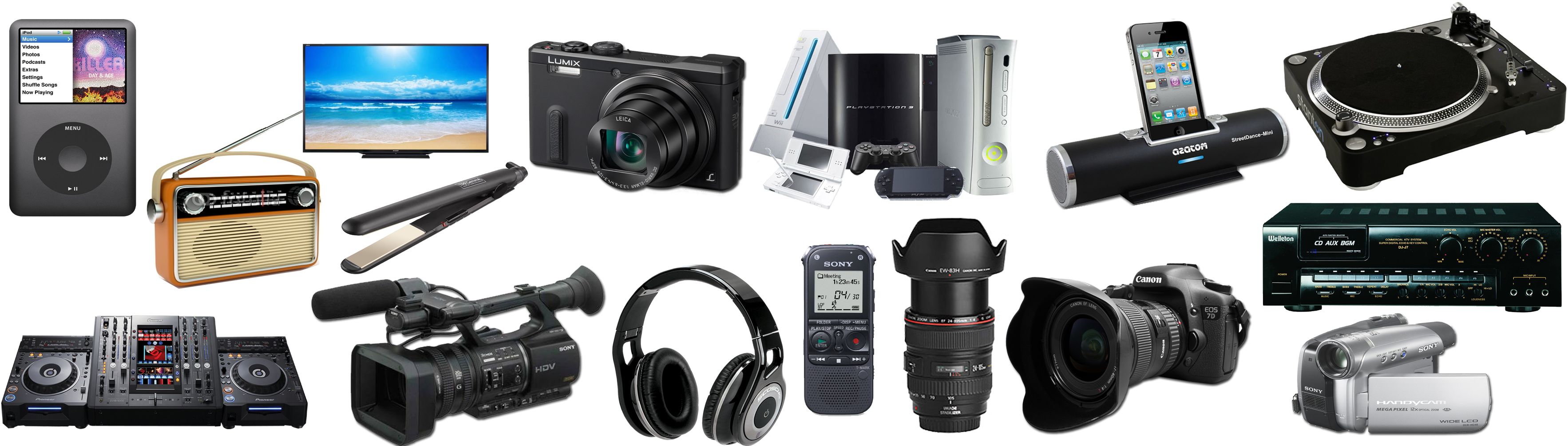 Assorted Electronics Devices Collection PNG image