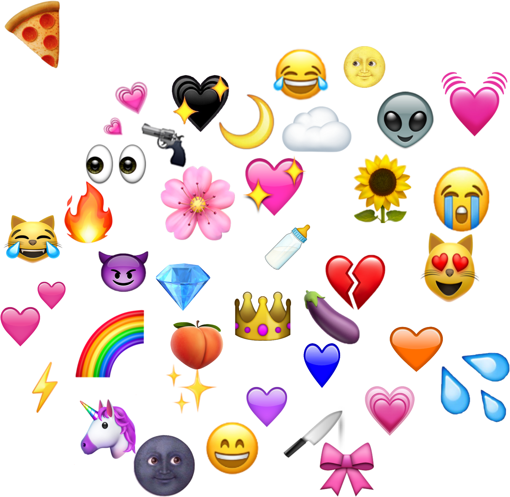 Assorted Emoji Collection PNG image