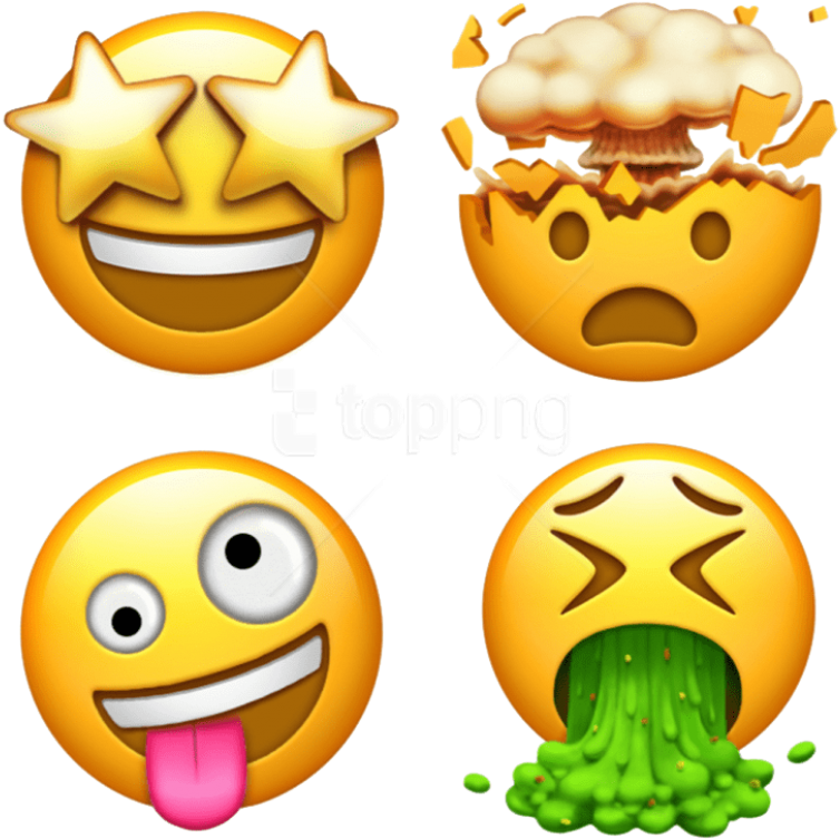Assorted Emoji Expressions PNG image