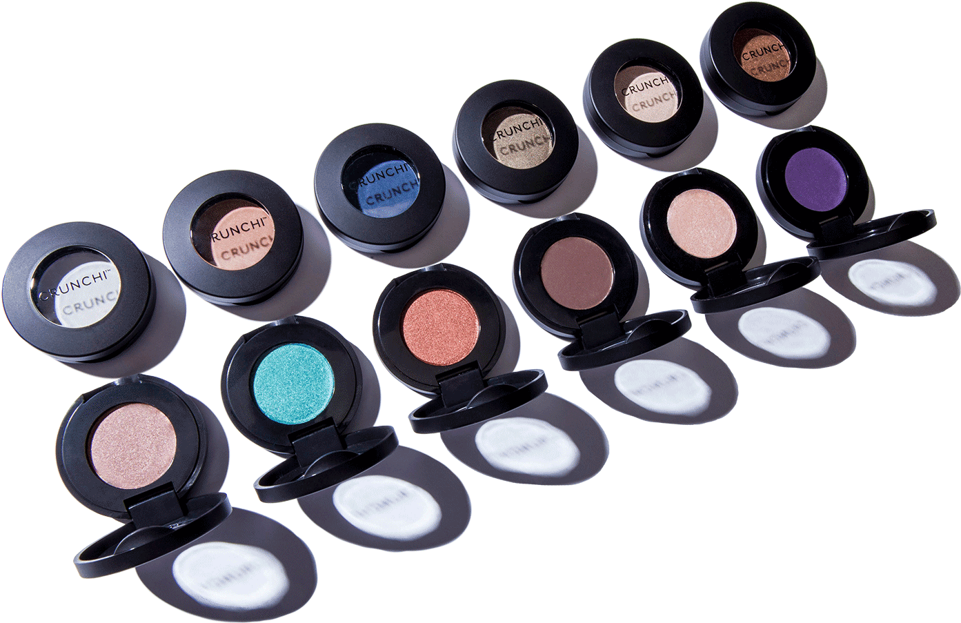 Assorted Eyeshadow Compacts Collection PNG image