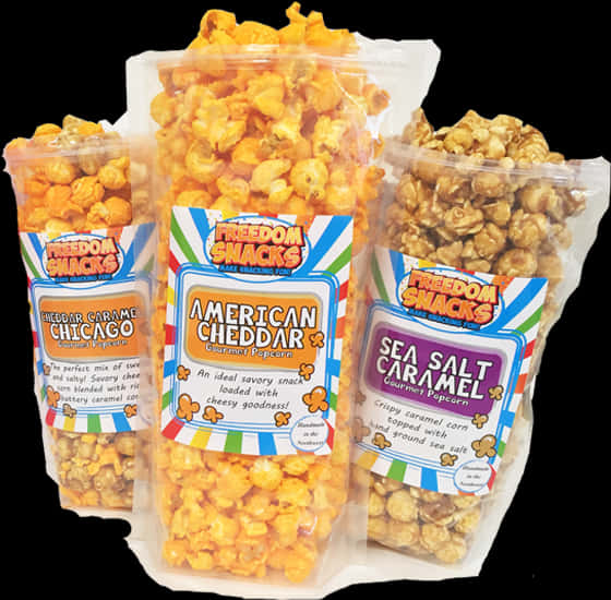 Assorted Flavored Popcorn Packs PNG image