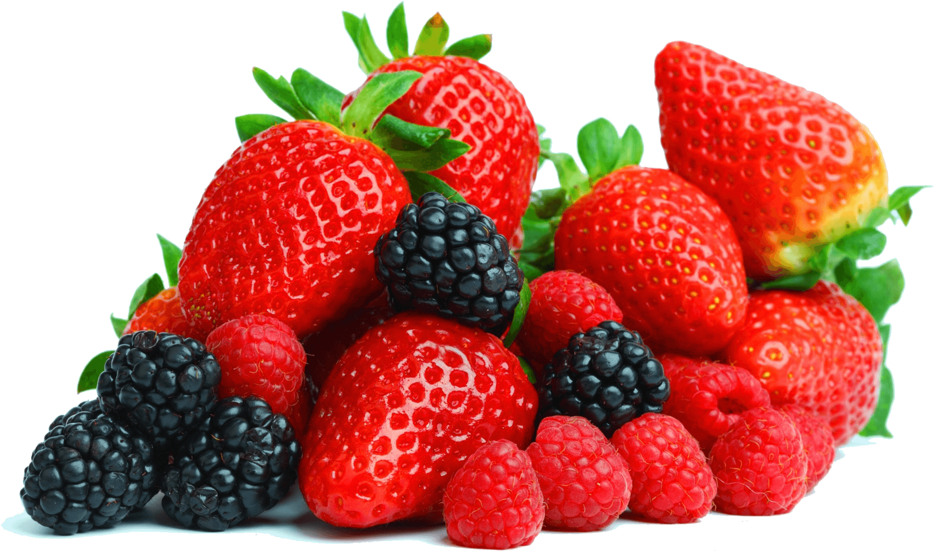 Assorted Fresh Berries Transparent Background PNG image