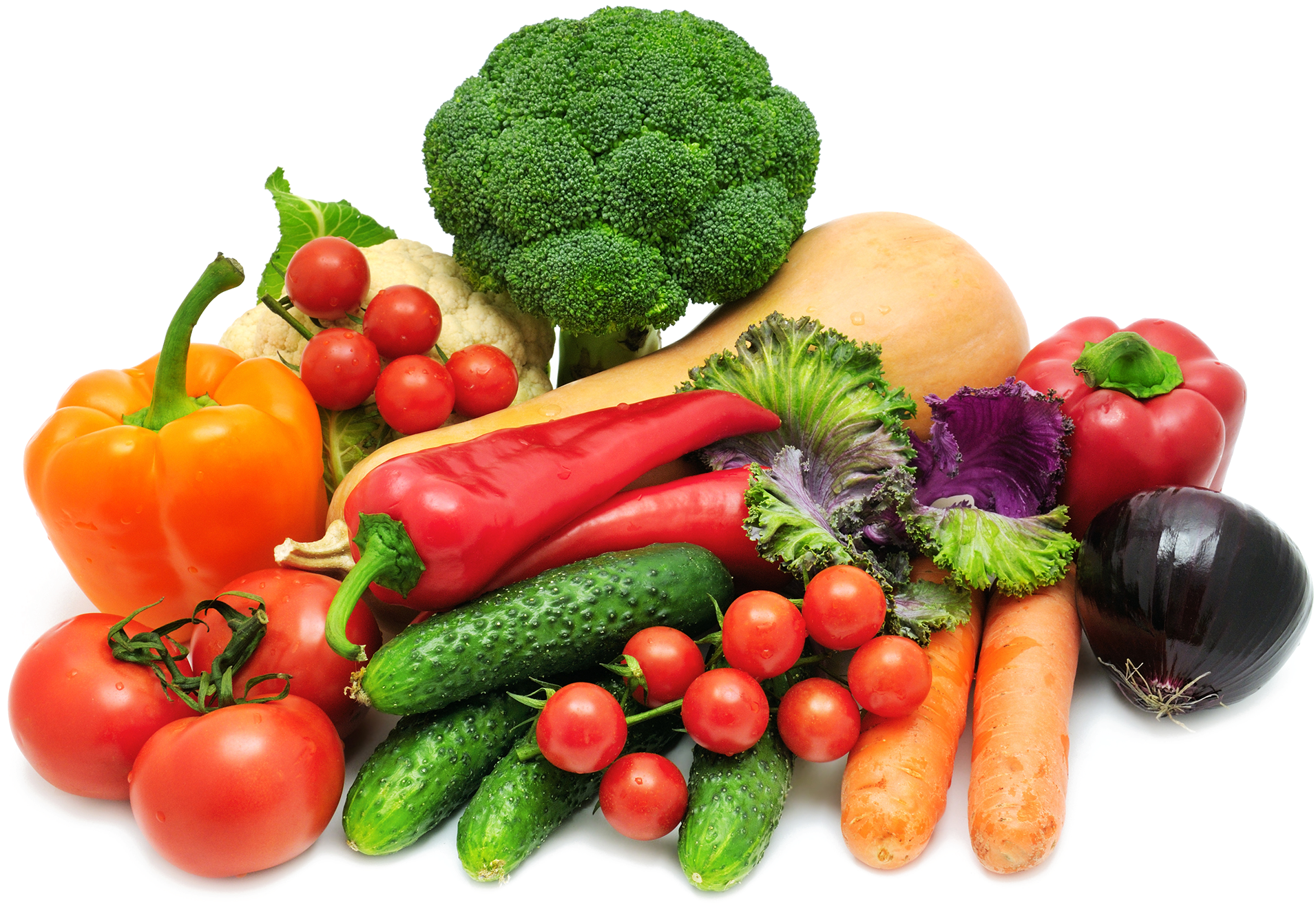 Assorted Fresh Vegetables Selection PNG image
