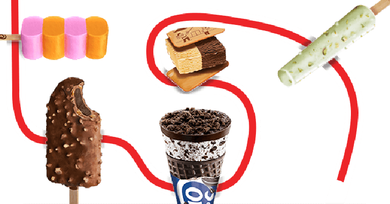 Assorted Frozen Desserts Collage PNG image