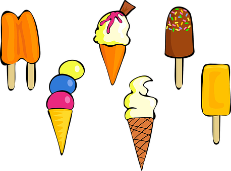 Assorted Frozen Treats Vector PNG image