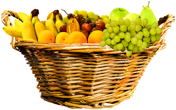 Assorted Fruit Basket PNG image