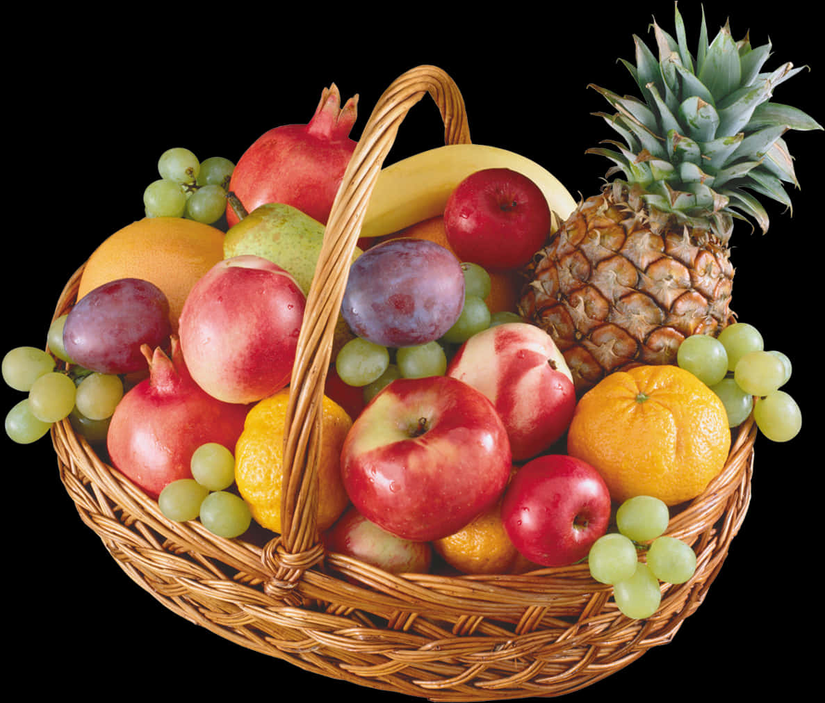 Assorted Fruit Basket PNG image