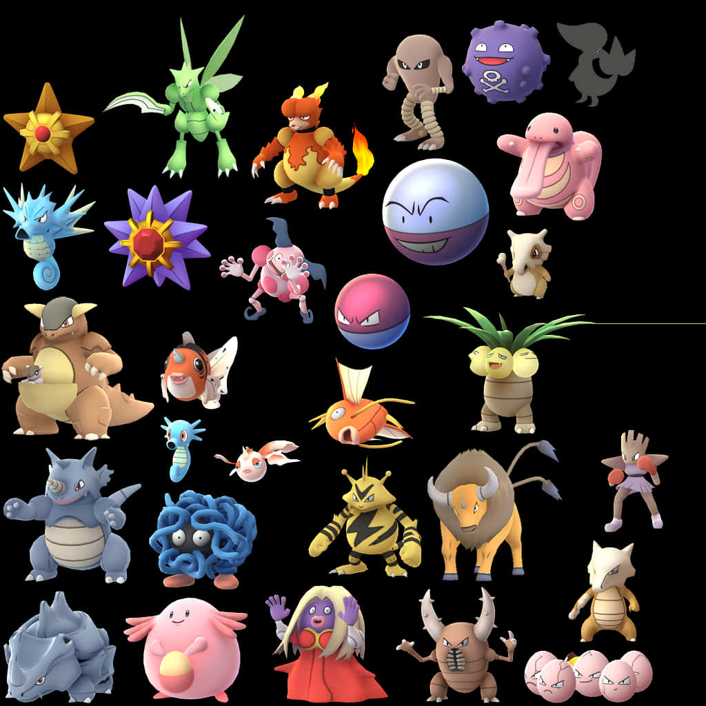 Assorted Generation One Pokemon PNG image