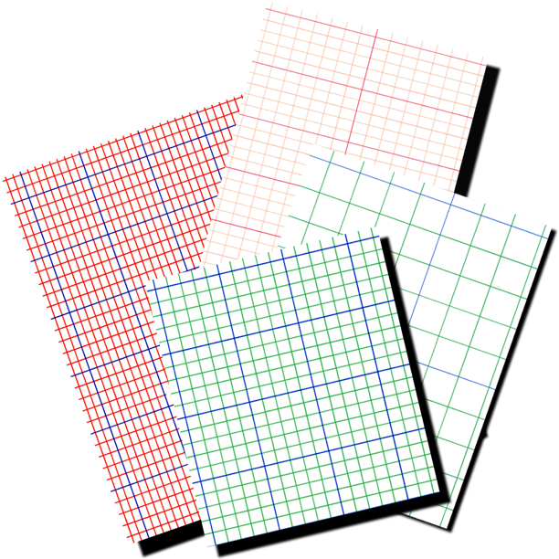 Assorted Graph Paper Stack PNG image