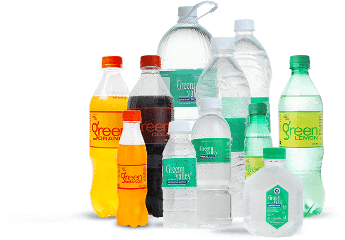 Assorted Green Valley Beverages PNG image
