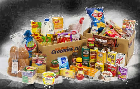 Assorted Grocery Items Collection PNG image