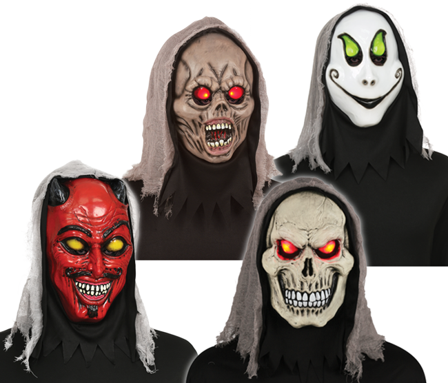 Assorted Halloween Masks PNG image