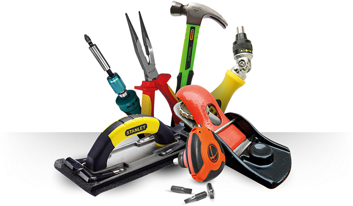 Assorted Hand Tools Collection PNG image