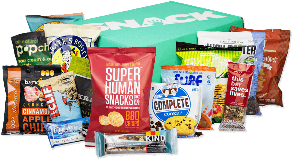 Assorted Healthy Snack Packages PNG image