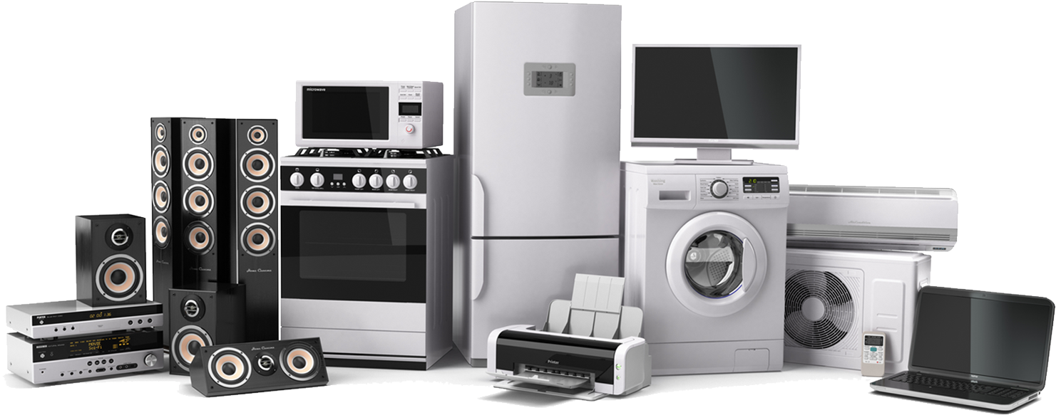 Assorted Home Electronics Collection PNG image