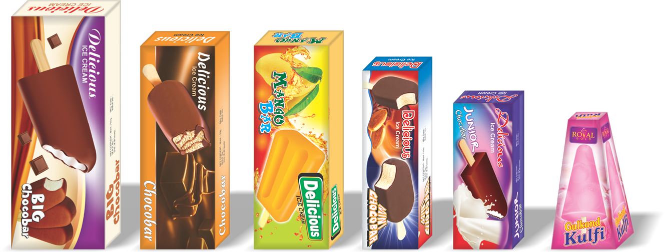 Assorted Ice Cream Packages PNG image