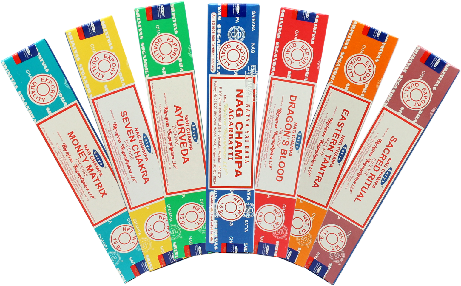 Assorted Incense Sticks Packaging PNG image