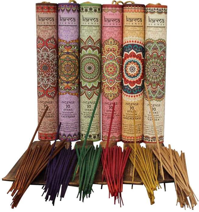 Assorted Incense Sticksand Packaging PNG image