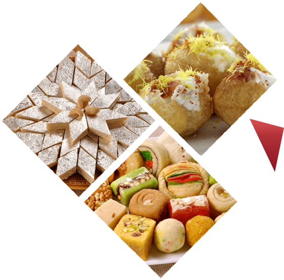 Assorted Indian Sweets Collage PNG image