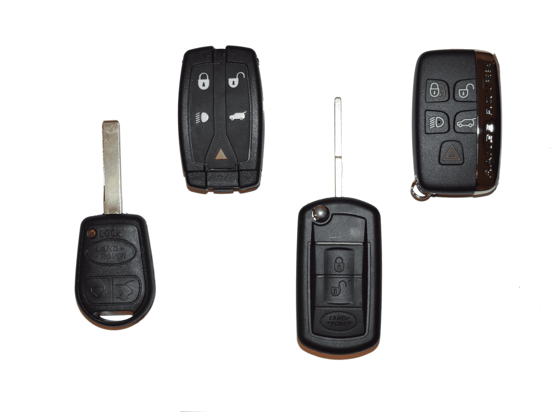 Assorted Land Rover Car Keys PNG image